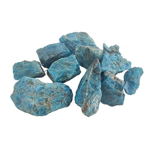 ERNZI 100g Natural Raw Blue Apatite Rough Stones Crystal Gravel Minerals and Stones Rough Gemstone Specimen