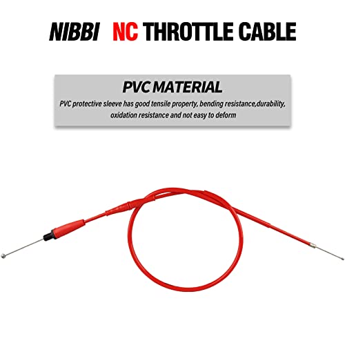 Image of NIBBI Throttle Cable 40.3 inch, Universal Replacement Motorcycle 102.5cm Adjustable Throttle Cable, For Dirt Bike Pit Bike YAMAHA Kawasaki Honda Apollo Motocross