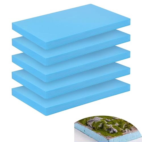 Polystyrene Foam Boards 5 Pack Foam Board for Crafts High Density Craft Foam Sheets 20mm Thick Foam Board Rectangle Foamboard for DIY Crafts Modeling Sculpture 29x20x2cm