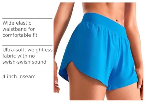 Image of CRZ YOGA Mid Waisted Split Running Shorts 4 inch
