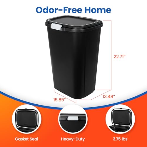 Caneca de basura negra Hefty 13 galones 4 pack miniatura 3