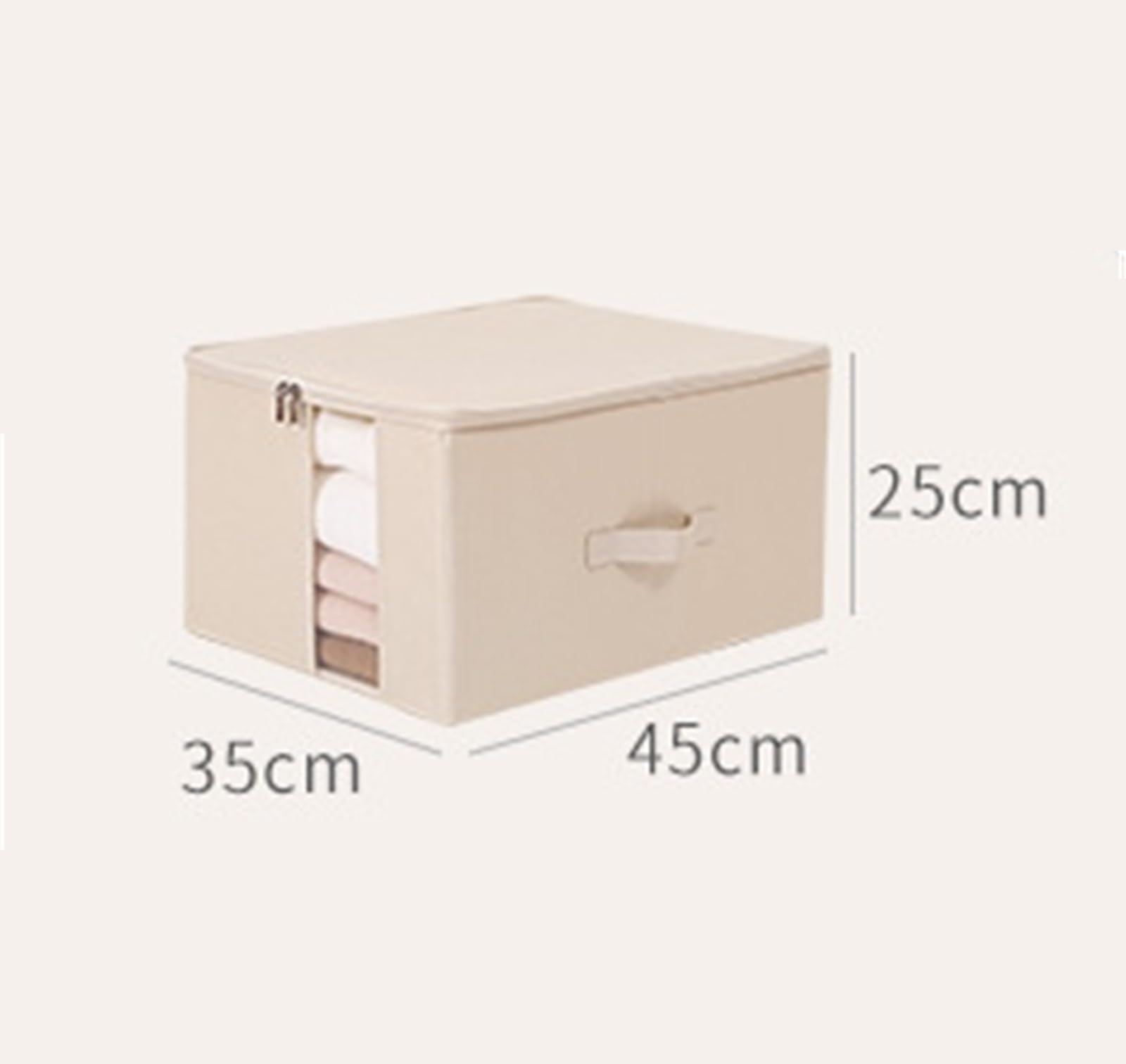 Bolsas Almacenaje Ropa Caja De Almacenamiento con Asa De Cremallera, Funda De Edredón, Bolsa De Almacenamiento De Ropa Plegable Organizador Armario para Edredones(G,45X35X25cm)
