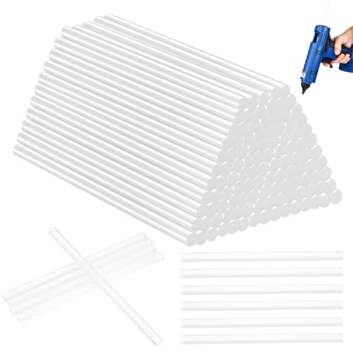 160 Pièces Baton de Colle pour Pistolet 7mm x 120 mm, Bâton de Colle Chaude Transparents, Bâtons de Colle Chaude pour Pistolet à Colle Chaude, Bricolage,...
