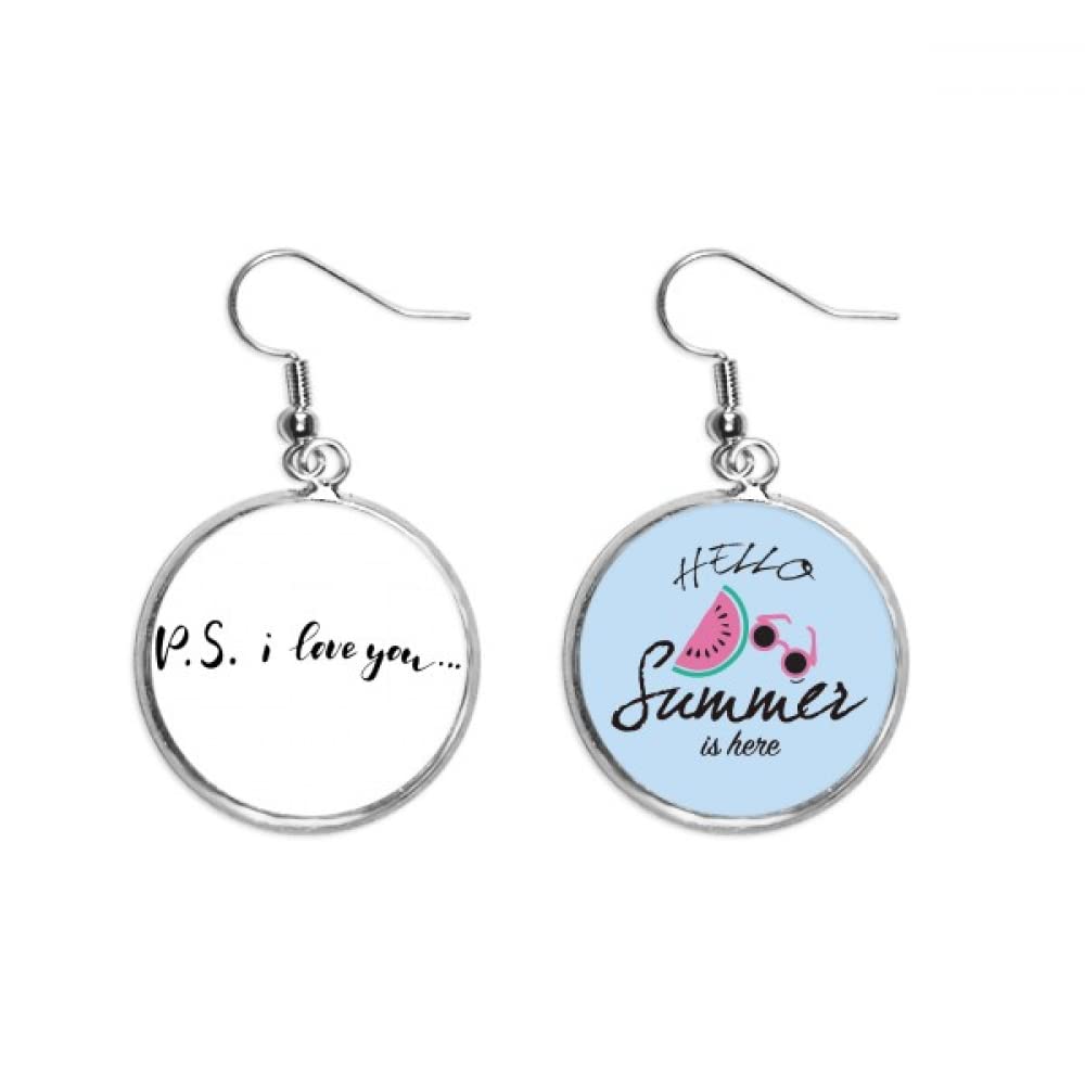 Pendientes de sandía con romántica frase manuscrita para expresar tu amor este verano 5
