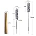 DELUX Microfiber Feather Duster Extendable Duster with 100 inches Extra Long Pole, Bendable Head & Long Handle Dusters for Cleaning Ceiling Fan, High Ceiling, Blinds, Furniture & Cars Gray