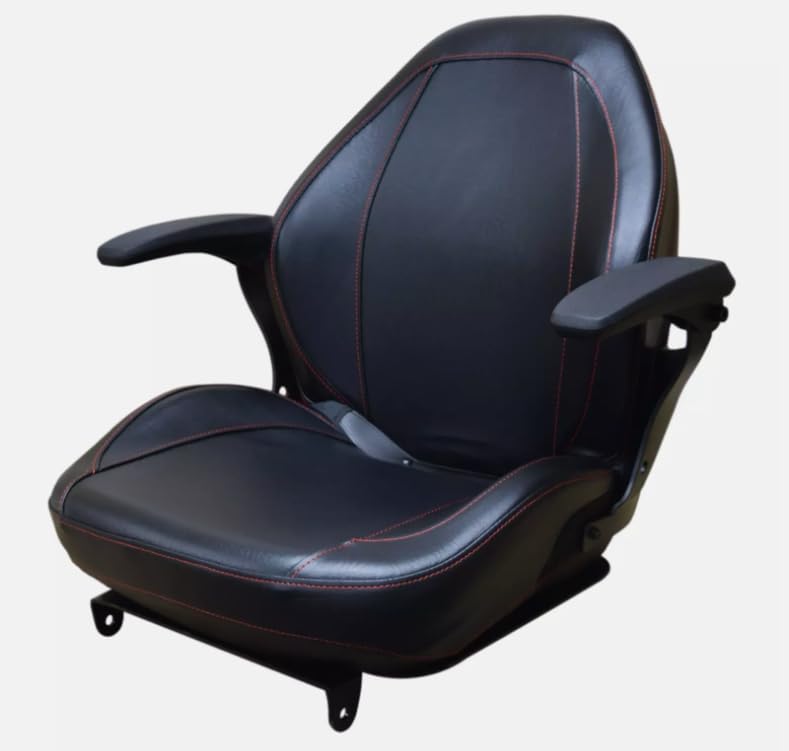 Tractor Seat with Flip-up Bracket & Armrests; Compatible with Kubota L3030 L3130 L3430 L3830 L4030 L4330 L34630 L5030 L3040 L3240 L3540 L3940 L4040 L4240 L4740; 310001BK-901001
