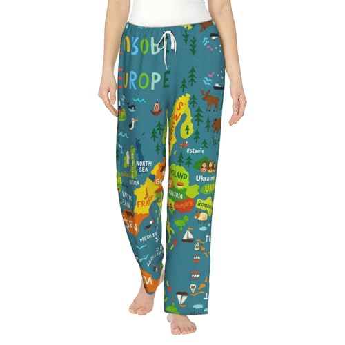 Pantalon de pyjama doux femme grande taille avec poches