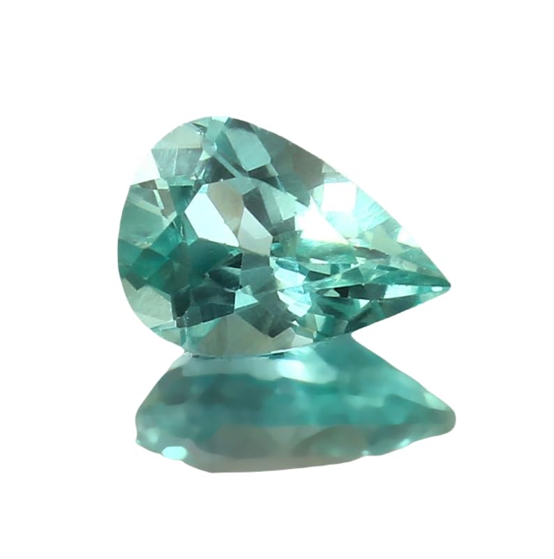 Saphir vert de fête taillé en poire gemme de prestige pour haute bijouterie