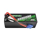 OVONIC 4S Lipo Battery 80C 5200mAh 14.8V Lipo Battery with EC5 Connector for Arrma 1/5 1/8 1/10 RC Car and Truck