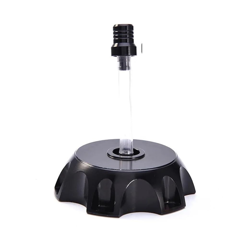 Tapa del Tanque De Gasolina 50 Mm para Motocicleta con Ventilación para ATV Y Moto(Black-Aluminum)
