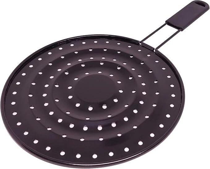 Image of Hot Roaster Black Heat Diffuser Reducer Flame Guard With Simmer Plate Roti Jali Papad Barbeque Kitchen Tool