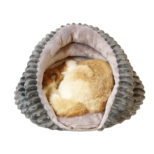 Dtharen Cave Cat Bed | 室内用あたたか猫ハウス 冬用 - 冬用 非滑り ペットハウス トンネルデザイン 寝室 ベランダ 屋外 用 キャットケーブ