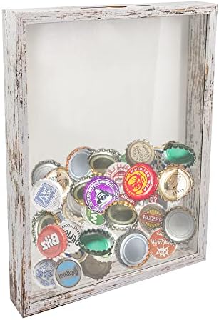 GraduationMall 8x10 Shadow Box Frame Solid Wood Glass Door Display Case with Linen Back and 6 Stick Pins,1.5 inches Interior Depth,Ideal for Memorabilia Pictures Flowers Medals Tickets