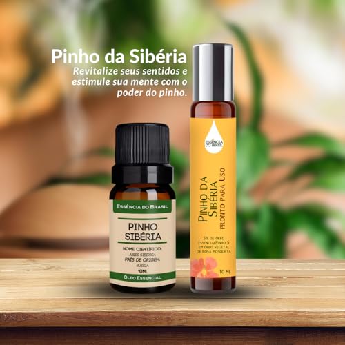 Kit Óleo Essencial Pinho Sibéria + Pronto Uso Roll On 10ml