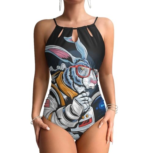 Lapin de l'espace maillots de bain une pièce femme gainant monokini de plage
