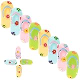 Breloques pour la création de boucles d'oreilles : breloque délicate et résistante en forme de tongs de plage, pour un rendu vif et adorable, style kawaii