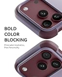 MOFT MOVAS etui na ramę do iPhone 18 Pro do MagSafe, ultra cienkie i ultra ochrona – narożnik TPU z miękką skórą wegańską, 0,75 mm, cienkie (BlackBerry + Peony)