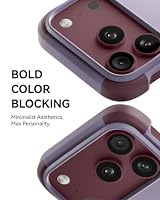 MOFT MOVAS Rahmen Hülle für iPhone 18 Pro für MagSafe, Ultra Dünner und Ultra Schutz - TPU-Eck Schutz mit Weiches Veganes Leder，0.75 mm (0.03 in) Slim（BlackBerry + Peony） – Ansicht 5