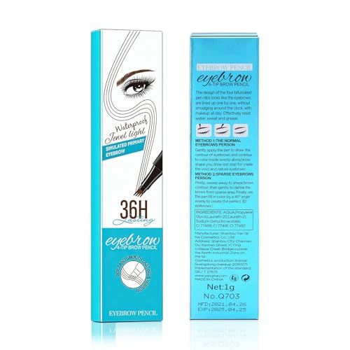 Eyebrow Pen with 4-Fork-Tip Create Natural Hair-Like Brows Light Brown - image 9
