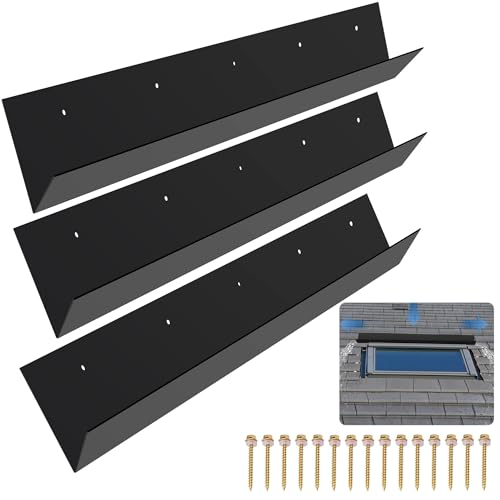 Rrygzxd 3 pcs Rain Diverter for Roof 3.2ft Rain Gutter Diverter Roof Rain Diverter for Shingles Roofing Roof Chimneys Doorways Windows and Roof Vents