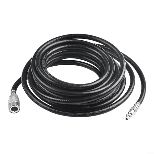 Tubo per aria compressa in PVC, 7,5 m, con attacco rapido per utensili pneumatici, tubo pneumatico nero, 8 mm, diametro esterno 150 PSI