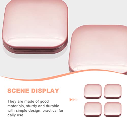KALLORY Makeup Pallette 4pcs Magnetic Eyeshadow Makeup Empty Eyeshadow Containers Box Refillable Eye Shadow Lipstick Palettes with Mirror for DIY Cosmetic Foundation Blush Rose Gold Makeup Eyeshadow