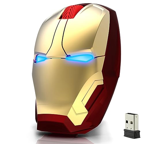 DAY DAY HAPPY Souris sans Fil de Jeu Souris sans Bruit Souris USB 2.4Ghz Ordinateur Souris Optique pour PC Portable Mac (Gold)