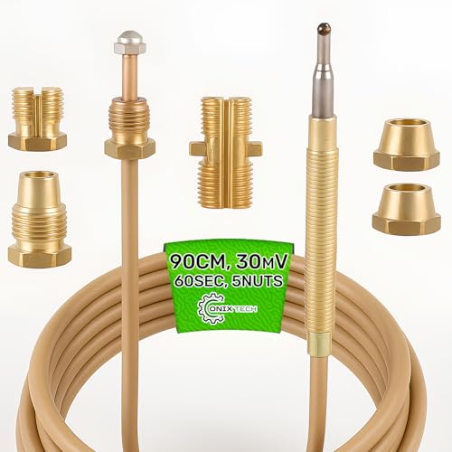 Universel Thermocouple 900 mm avec 5 Écrous pour Gaziniere Gaz - Garantie de 5 Ans - ONIX TECH