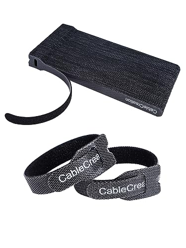 Image of CableCreation 100 Pcs Premium Reusable Cable Ties Adjustable 6 Inch Nylon Cable Ties Cable Management Cable Organizer Reusable Black