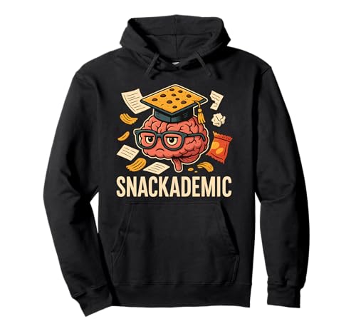 Divertido Estudio Snacks Nerd Comida Estudiante Humor Gráfico Sudadera con Capucha