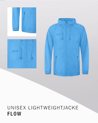 JAKO Unisex Lightweightjacke Light Flow, skyblue, L – Ansicht 4