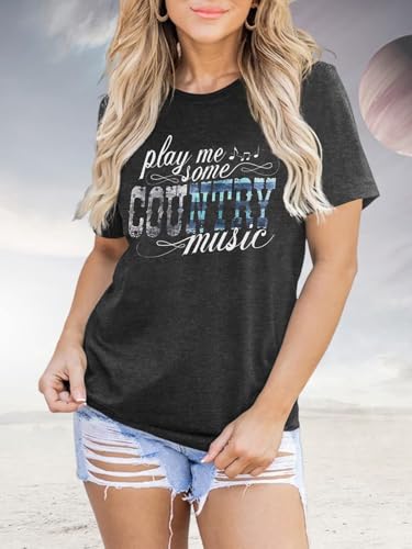 Women's Country Music Tshirt Vintage Concert Graphics Shirts Rock Band Tees Round Neck Short Sleeved Tops4