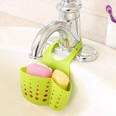 Kitchen Sink Drain Basket | Adjustable Hanging Sink Organizer Basket | Multipurpose Sponge & Soap Holder | Plastic Drain Storage Basket for Kitchen & Bathroom-image-41