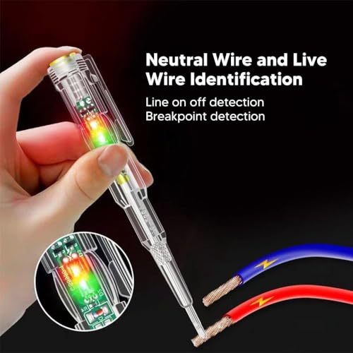Image of Advanced Intelligent Chip High-Brightness Intelligent Voltage Tester Pen - Multi-function LED Test Pen with Screwdriver for Electric Power Testing, Voltage Tester Detector (Pack of 1)