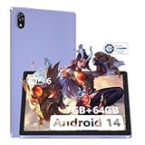DOOGEE U9 Tablet 10 Pulgadas, 7GB RAM+ 64GB ROM(1TB TF), Android 14 WiFi 6, Para Niños Con 5060mAh, 1280x800 HD, Dual Camera TÜV Certificación & 3.5mm & OTG, Púrpura