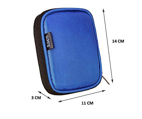 Image of Saco Shock Proof External Hard Disk Case for Hitachi 1TB Touro USB 3.0 External Hard Disk (Blue)