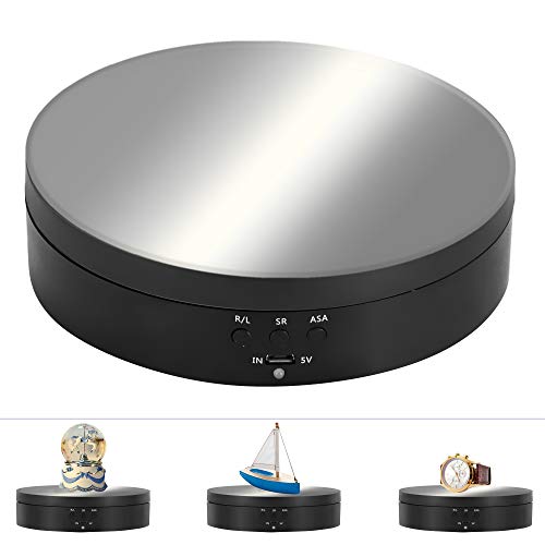 motorisierter Drehteller Display Ständer 360 Grad 13,8 cm 2 kg elektrischer Display Ständer für Schmuck, Sammlerstück, Uhr, digitales