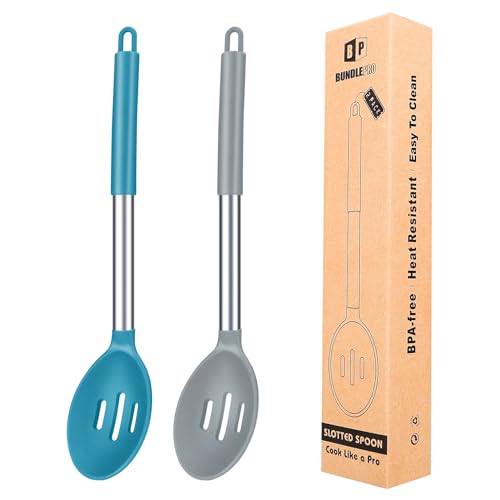 Pack of 2 Silicone Slotted Spoons