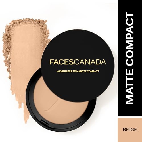 Image of FACES CANADA Matte & Shine Combo - Strobe Cream - Rose Gold (18 ml) + Weightless Stay Matte Compact Powder - Beige 03 (9 gm) | Flawless Glowy Finish | Hides Imperfections