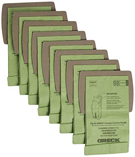 Image of Oreck Vacuum Cleaner Bags for Buster B Canister Vacs, Pack of 8, Green