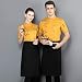 WYCcaseA Veste de Chef Cuisiner À Manche Courte avec Poche Uniforme Manteau Respirant Professionnel Boutons Disimulés pour Restauration Hôtel,Jaune,M
