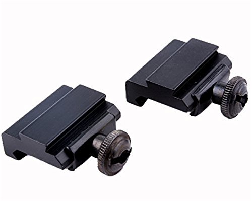 MyHaing 2Pcs/Pair Base para Montura de Visor de Caza P/W Estilo Guía de Carril To Dovetail Rail Adapter Base Caza 20MM Rail Change to 11MM