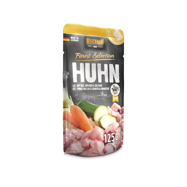 Belcando Frischebeutel [Huhn & Reis mit Zucchini & Möhren] | Nassfutter für Hunde | Feuchtfutter Alleinfutter im Einzelportionsbeutel – Bild 3