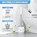 TRENTI Toilet Brush, Toilet Brush and Holder Set, Bristles Toilet Bowl Brush Head with Ventilated Holder, Wall Mounted Compact Toilet Brush Set for Bathroom Deep Cleaning (1, White)