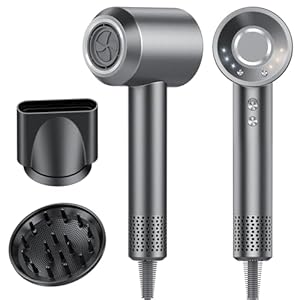 2026 Haartrockner, 160.000 U/min Hochgeschwindigkeits Ionen Föhn, Schnelles Trocknen, 200 Million Negativ Ionen Fön, 59dB geräuscharme Thermocontrol Haarföhn mit Diffusorr