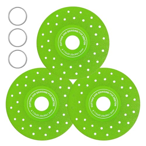 115mm Rock Slab Grinding Disc 3Pcs Multi-Pore Porcelain Glass Cutting Disc for Angle Grinder Ultra-Thin Flat Grinding Polishing Cutting Blade Wheel Grinder Blades for Porcelain Tile Ceramic Marble