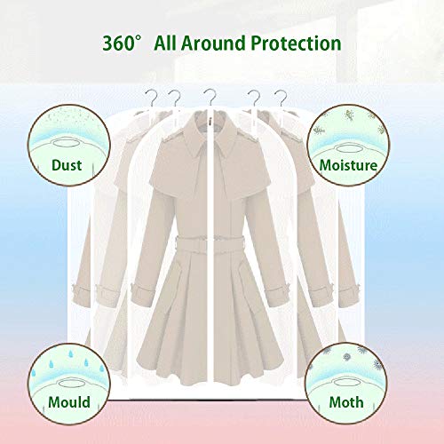 Protetor de capa de roupa de 6 peças Adaskala para pendurar roupas. Bolsa de armazenamento de roupas