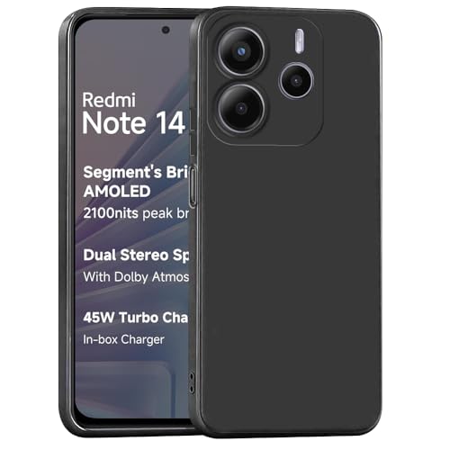 Image of Back Cover for Mi Redmi Note 14 5G | Full Camera Protection | Premium Liquid Silicon Case | Flexible Bumper Case for Mi Redmi Note 14 5G (Grey)