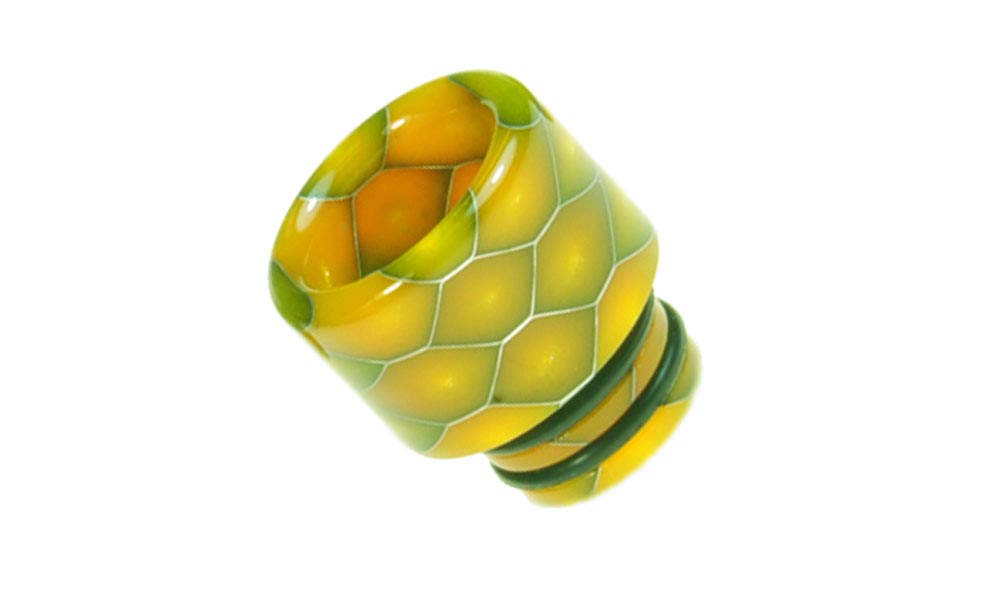 Armerah Snakeskin Mini 510 Drip Tip eCig Mouthpiece Short/Medium Epoxy Resin Single Yellow
