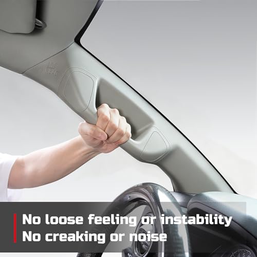 Image of Driver Side A-Pillar Grab Handle for Toyota Tacoma 3rd Gen (2016-2023), OEM-Style Texture, Matches Passenger Side, Sturdy & No Creaking Noise, Easy Installation (Gray)